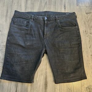 Buffalo David Bitton  Black Mens Slim Fit Stretch Shorts Size 38W